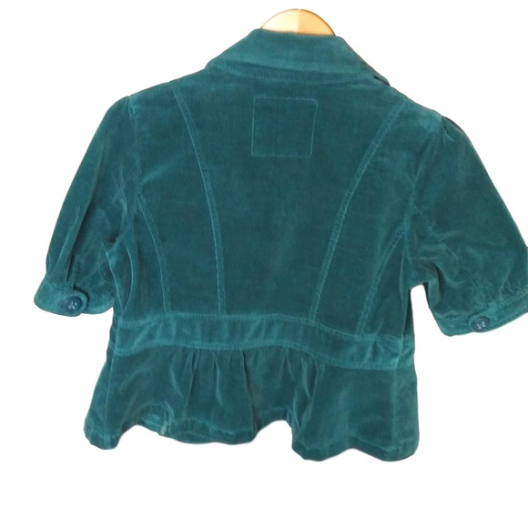 Stylish Teal Corduroy Jacket 3/4 Sleeve - Sonoma - Picture 2 of 6